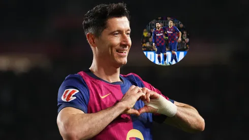 Lewandowski, al ritmo de Messi y Luis Suárez en Barcelona.