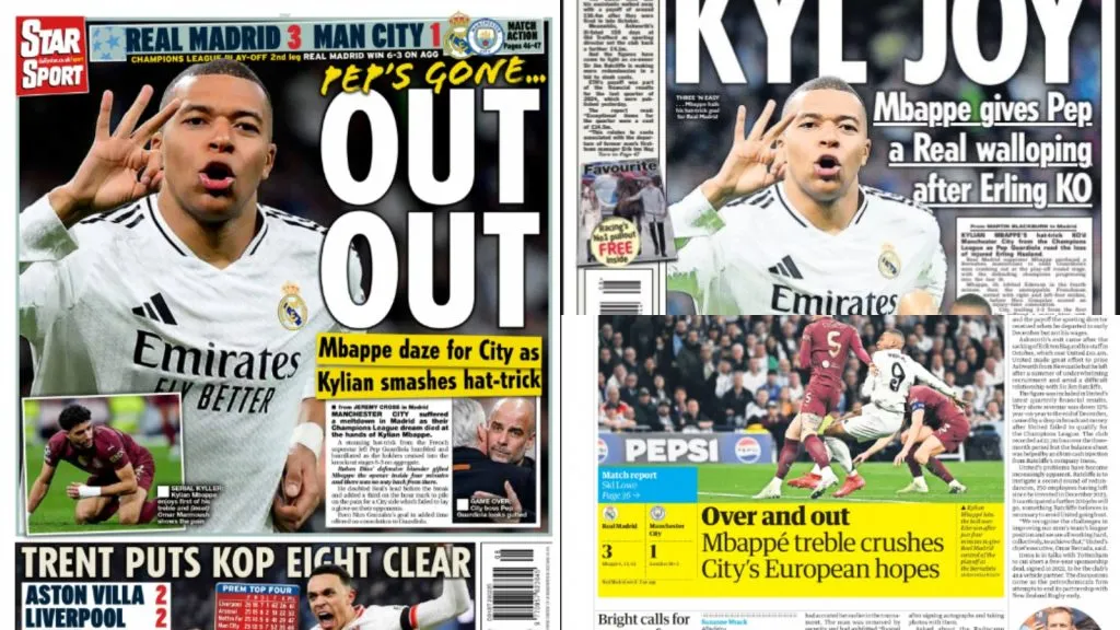 La prensa inglesa señala el fracaso de Guardiola y Manchester City en sus portadas: TW