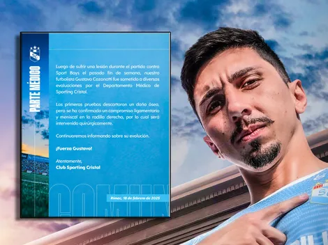 Sporting Cristal confirmó lesión de Gustavo Cazonatti: Se pierde el resto de la temporada