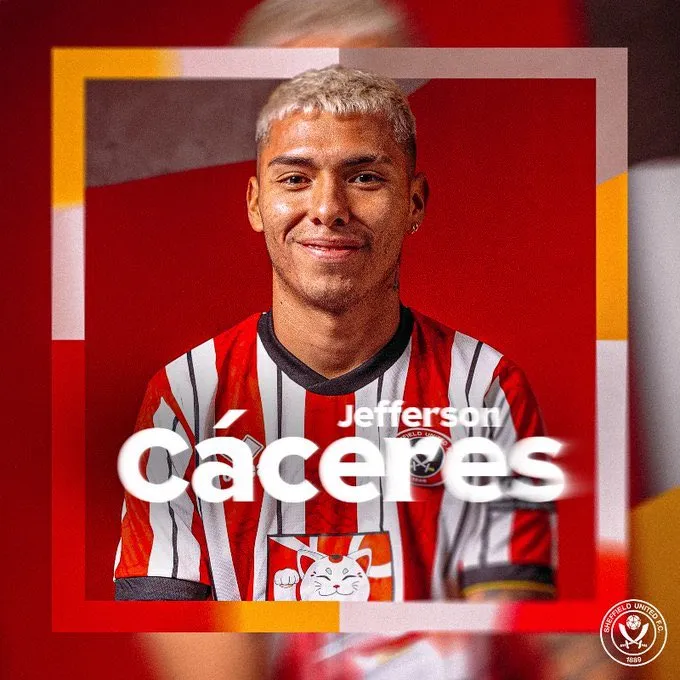 Jefferson Cáceres presentado. (Foto: Sheffield United).