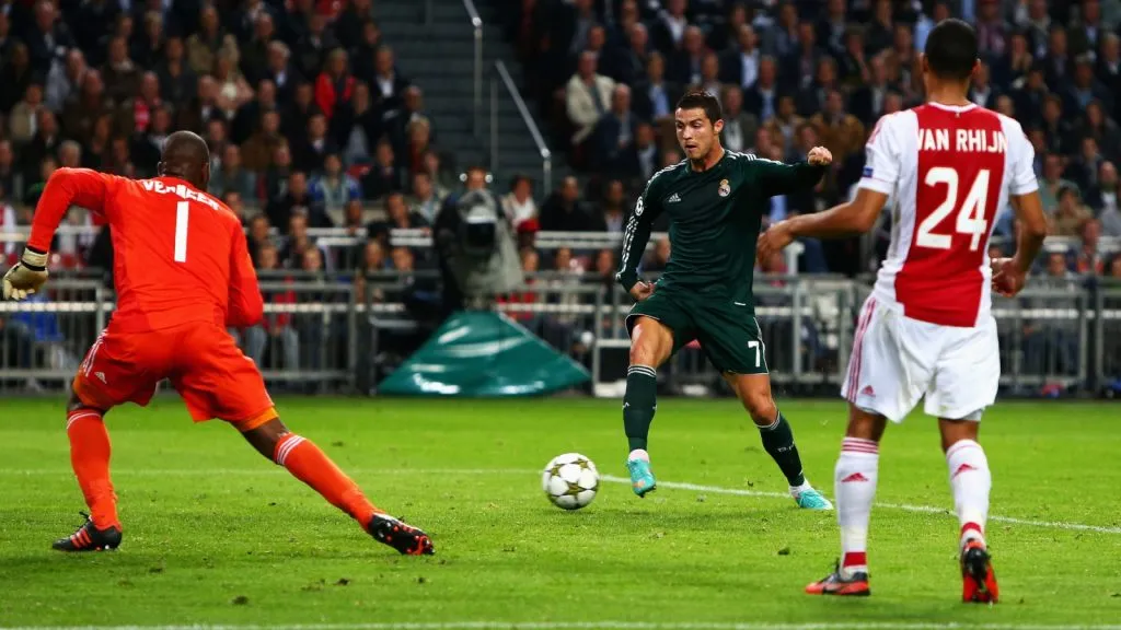 Cristiano anotó su primer hat-trick con Real Madrid en su partido 31 en Champions: GETTY