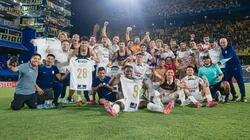 Alianza Lima celebra el triunfo histórico ante Boca por penales en La Bombonera.