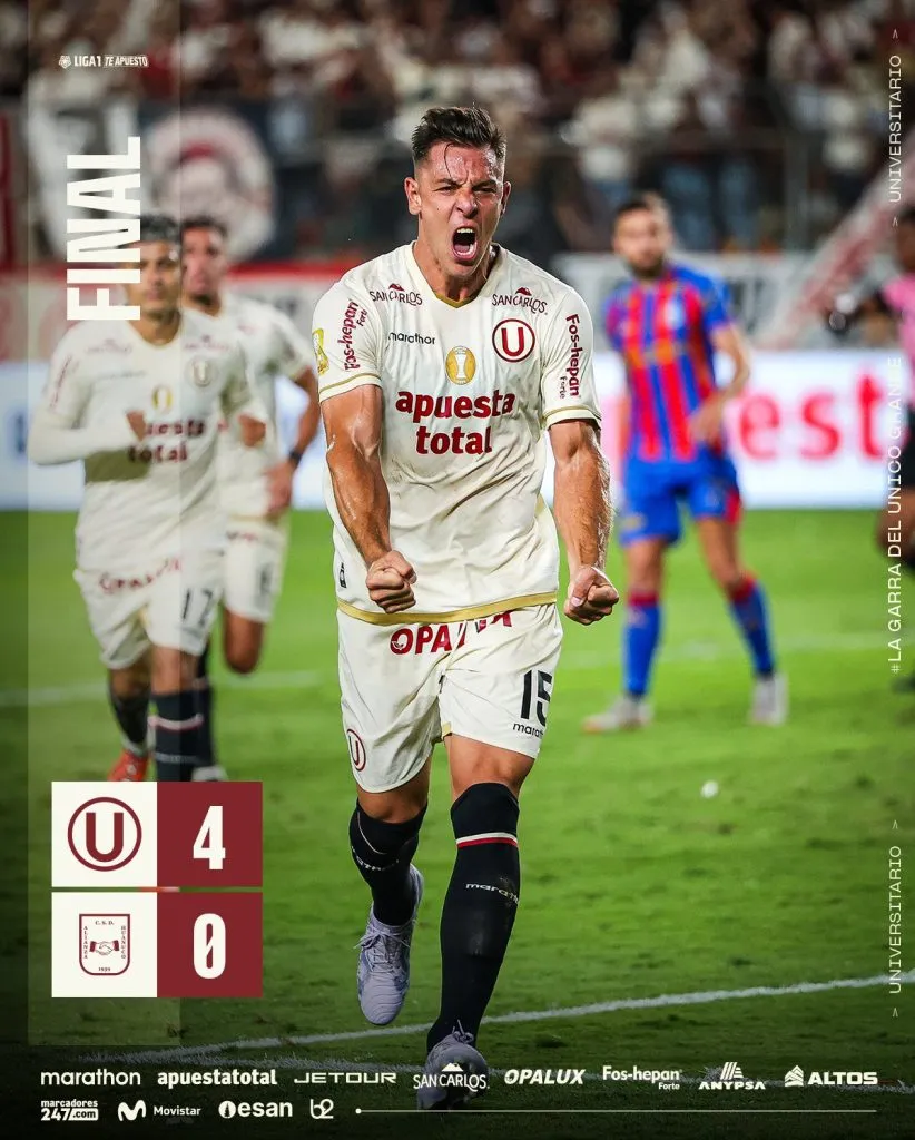 Universitario de Deportes goleó a Alianza Universidad. (Foto: Prensa “U”).
