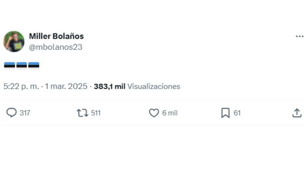 El enigmático mensaje de Miller Bolaños. (Captura de pantalla)