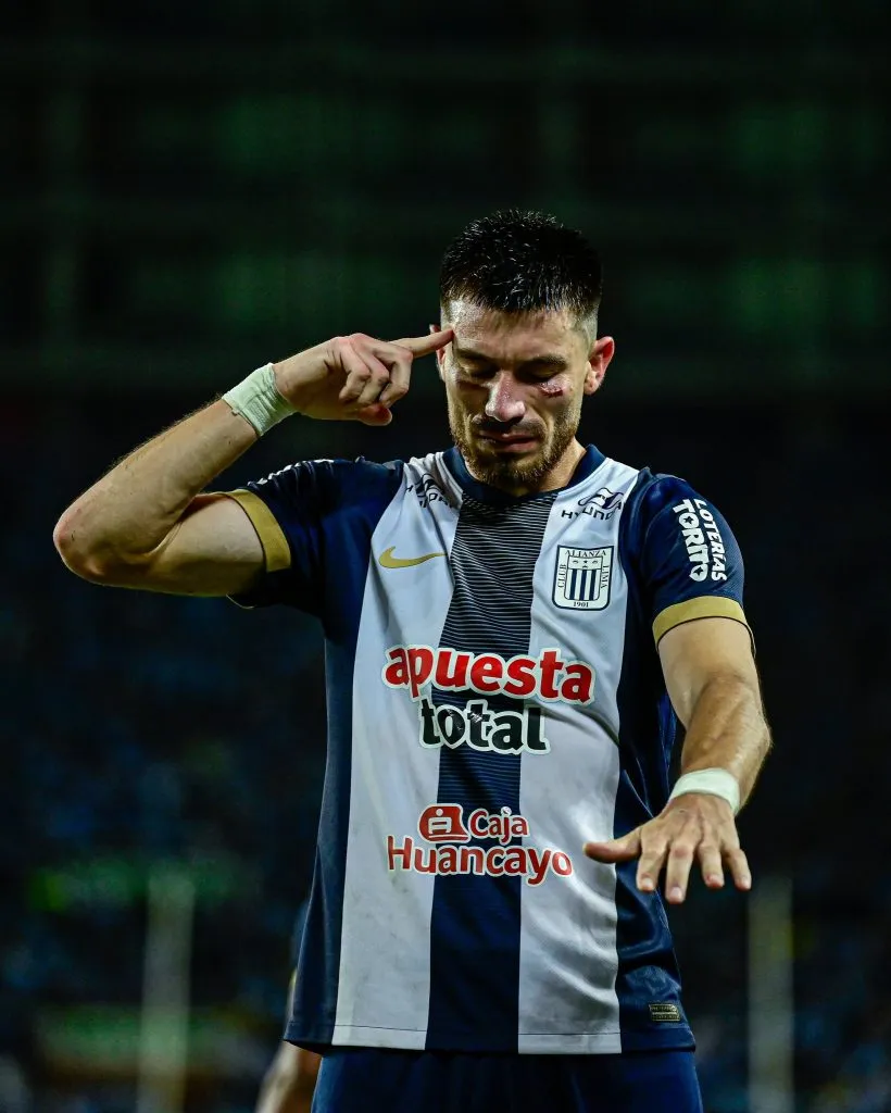 Alan Cantero tras anotar su gol con Alianza Lima. (Foto: Paloma Del Solar | @palomadelsolar).
