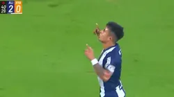 Richy Lagos y su festejo por el gol ante Ayacucho.