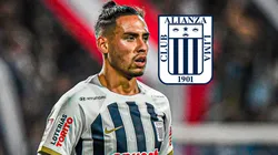Erick Noriega y el escudo de Alianza Lima.