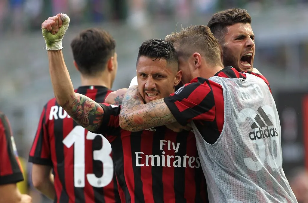 Gianluca Lapadula en el AC Milán (Foto: Getty)