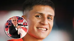 Catriel Cabellos en su primer entrenamiento con Perú.