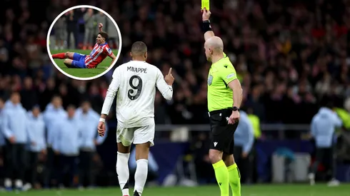 Kylian Mbappé fue uno de los primeros jugadores del Real Madrid en reclamar por el penal de Julián Álvarez.