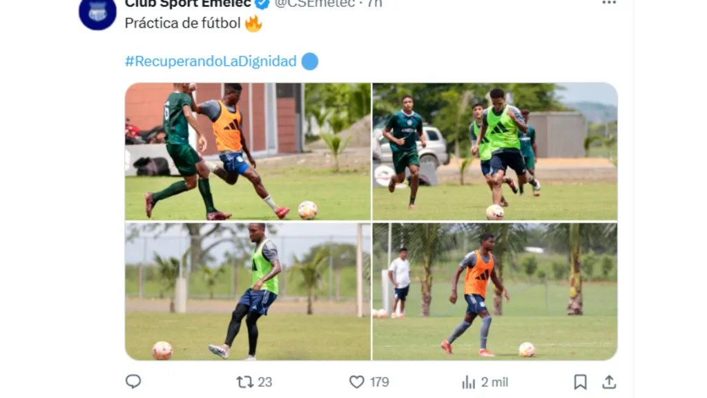 Emelec se alista para el comienzo de la LigaPro.