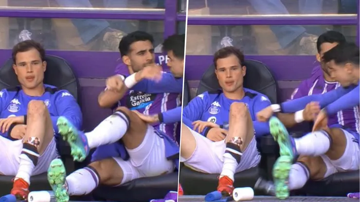 Juan Latasa y Luis Pérez del Real Valladolid casi se van a las trompadas en plena derrota con el Getafe.