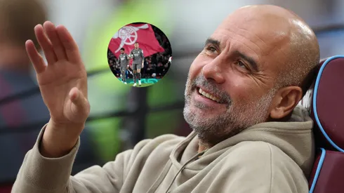 Guardiola festeja la goleada de Arsenal sobre Real Madrid.