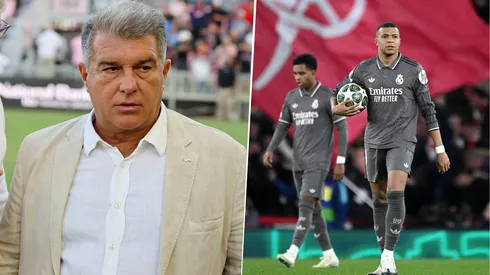 Joan Laporta no quiso referirse a la posibilidad de que el Real Madrid revierta el resultado con el Arsenal.