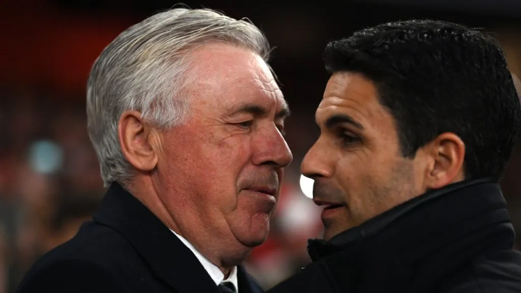 Ancelotti confesó a Arteta que espera que ganen la Champions: GETTY