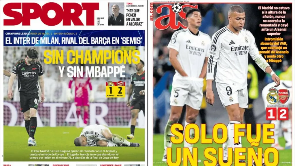 El contraste de los medios españoles tras eliminación de Real Madrid: TW