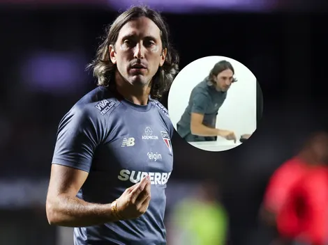 Luis Zubeldía se enoja terriblemente con un periodista en Brasil