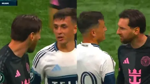 Messi y un ex Boca se encararon durante la derrota de Inter Miami.