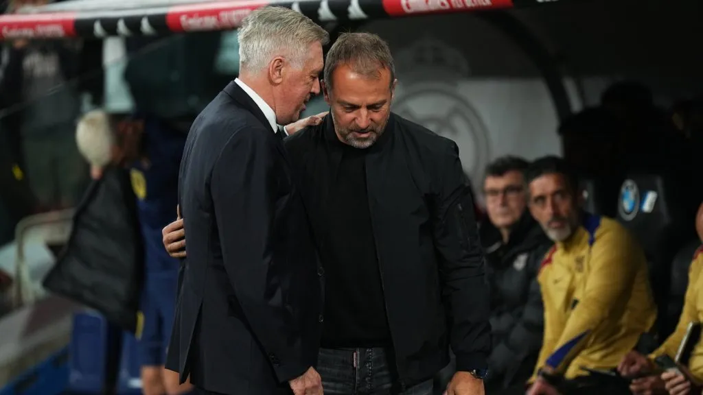 Flick y Ancelotti se alistan para su tercer cruce del año: GETTY
