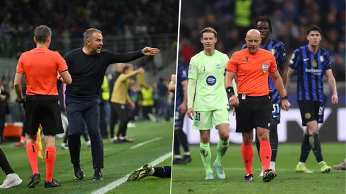 Hansi Flick y Pedri dejaron ver su fastidio por las decisiones de Szymon Marciniak en el Inter vs. Barcelona.