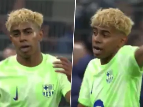 El fastidio de Lamine con Dani Olmo por el gol de Lautaro