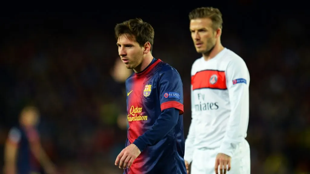 Beckham y Messi fueron rivales en cuatro partidos: GETTY
