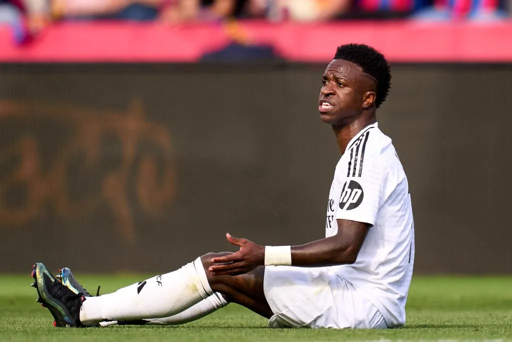Vini se lesionó en el partido ante el FC Barcelona. (Foto. GettyImages)