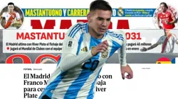 Mastantuono, motivo de tapa de diario en España.