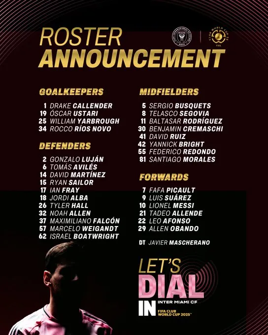 Obando jugará el Mundial de Clubes. (Foto: @InterMiamiCF)