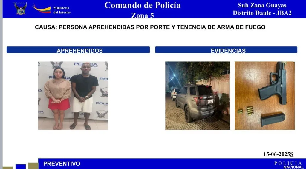 Reporte Policía Nacional detención Miller Bolaños.
