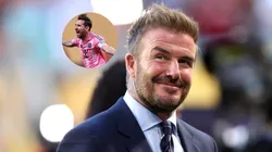 Beckham, a los pies de Messi tras su golazo contra Porto.