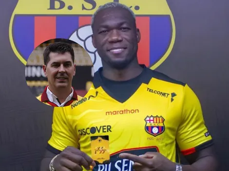 Ismael Rescalvo llegó a Barcelona SC y Felipe Caicedo le dio esta noticia