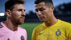 Messi y CR7 (imagen generada por inteligencia artificial).