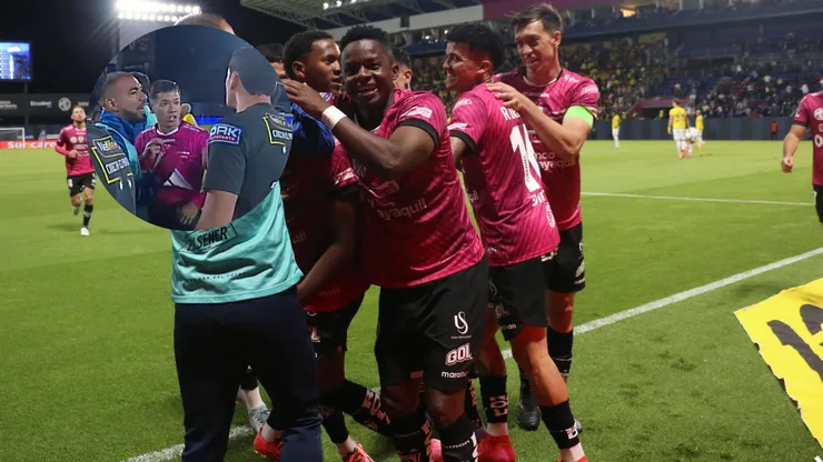 Los jugadores de IDV cuestionaron fuertemente al árbitro
