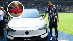 Al defensor le regalaron el coche el día de su presentación en Rayados.
