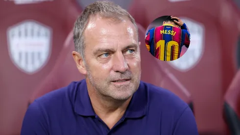 Flick eligió una camiseta de Messi en plena gira del Barcelona.