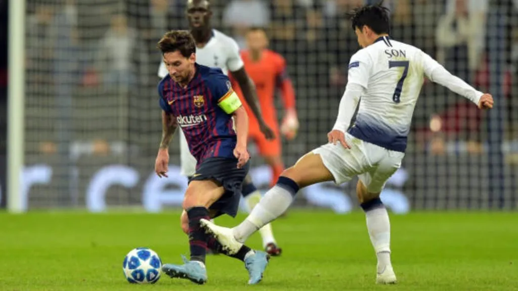 Son y Messi se vieron las caras por última vez en la Champions del 2018: GETTY