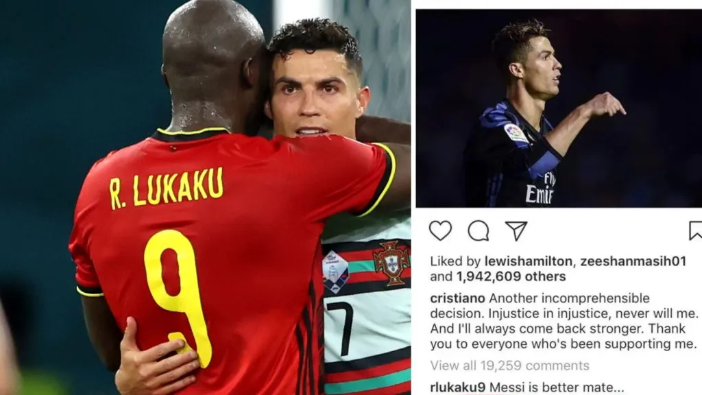 El momento donde Lukaku puso a Messi encima de CR7: GETTY