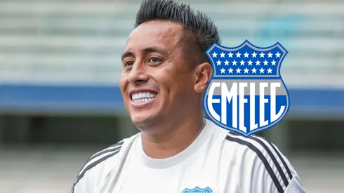 En plena transmisión del partido de Emelec vs. Aucas revelaron dónde jugará Christian Cueva en el 2026. Foto: Emelec