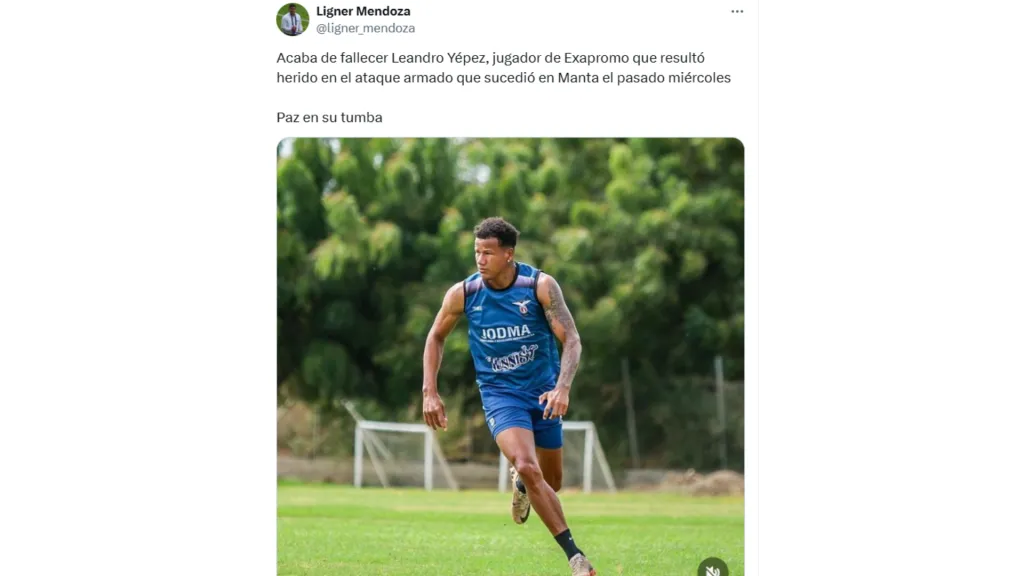 Leandro Yépez falleció producto de las graves heridas del ataque.