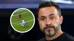 Roberto De Zerbi dijo que le pareció una "vergüenza" el segundo penalti sancionado a favor del Real Madrid.