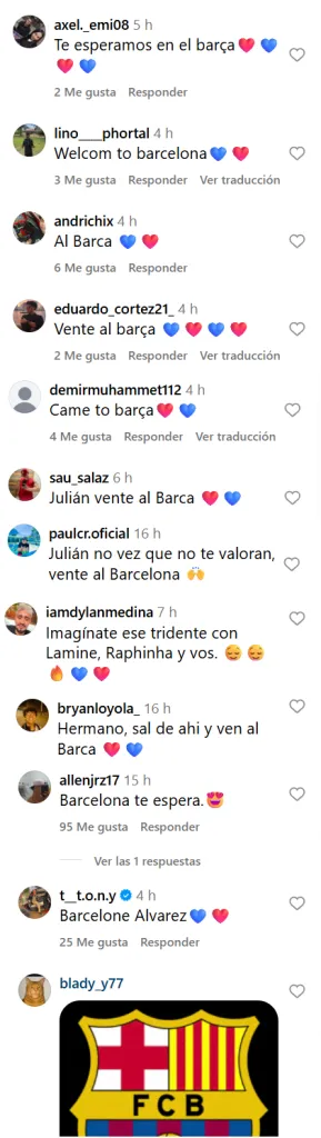 mensajes hinchas barcelona