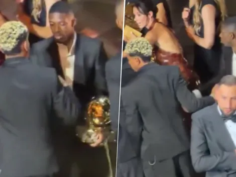 El frío saludo entre Lamine y Dembélé tras el resultado del Balón de Oro