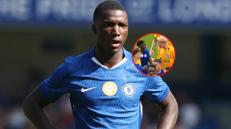 La insólita agresión de Moisés Caicedo a un rival de Brighton