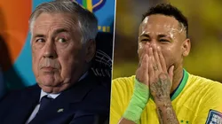 Getty. Neymar, por un desgarro, volvió a quedar afuera de la lista de convocados de Carlo Ancelotti y hace 2 años que no juega para la Selección de Brasil.