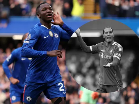 Burla mundial: La reacción de Van Dijk cuando Moisés Caicedo sacó el bombazo contra Liverpool