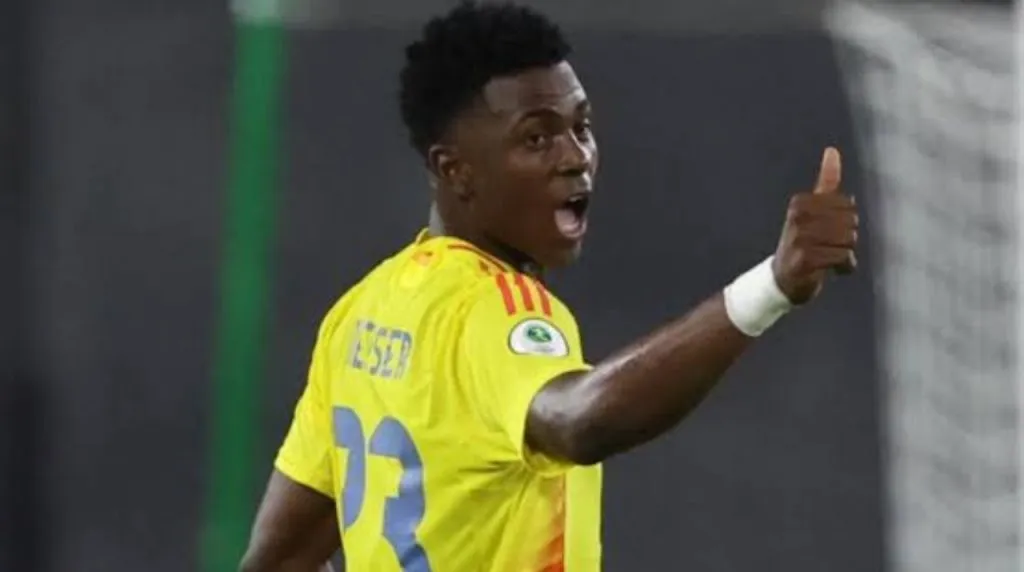 Neyser Villarreal anotó 2 goles en Colombia vs Sudáfrica. (Foto: X / @alexisnoticias)