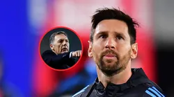 Miguel Ángel Russo y Lionel Messi.