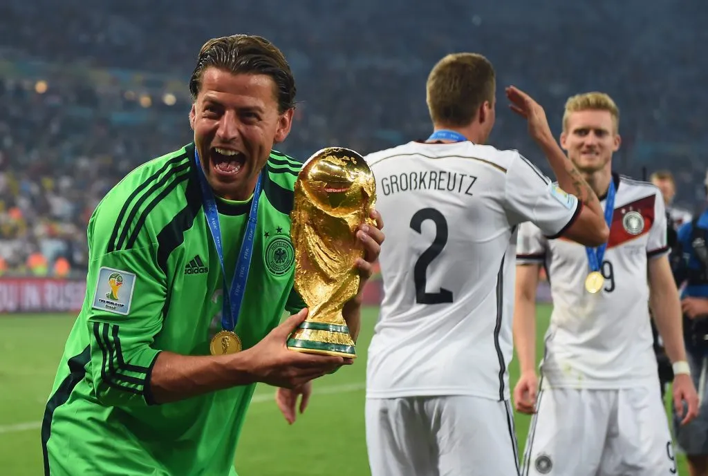Weidenfeller y la Copa del Mundo tras la recordada final ante Argentina (Getty)