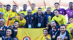 Jugadores de la Selección Colombia celebrando en el Mundial Sub-20.